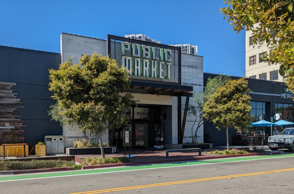 Modern building with "Post Park" signage.