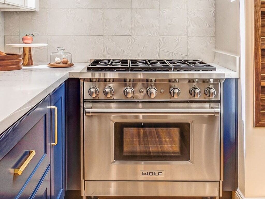 Professional stainless steel range and kitchen